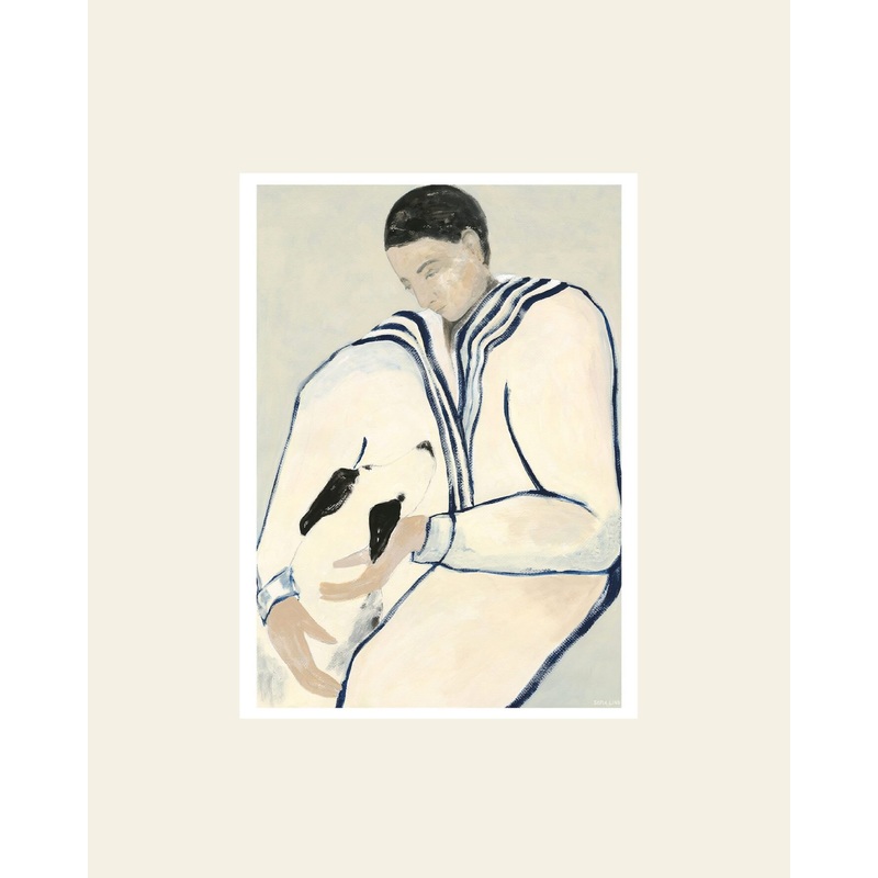 The Poster Club Sofia Lind - Man and Dog (50x70) - Poster