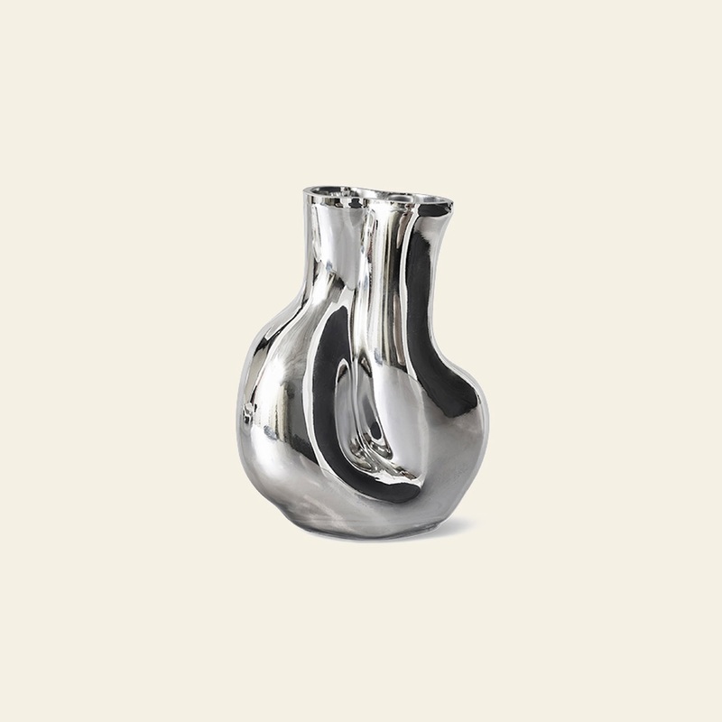 HKLIVING Gleam Glass Vase - Chrome