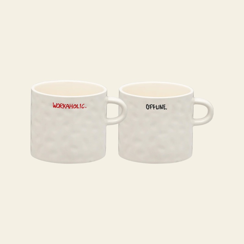 Anna + Nina All About Balance Mug, Set of 2 - Multicolour
