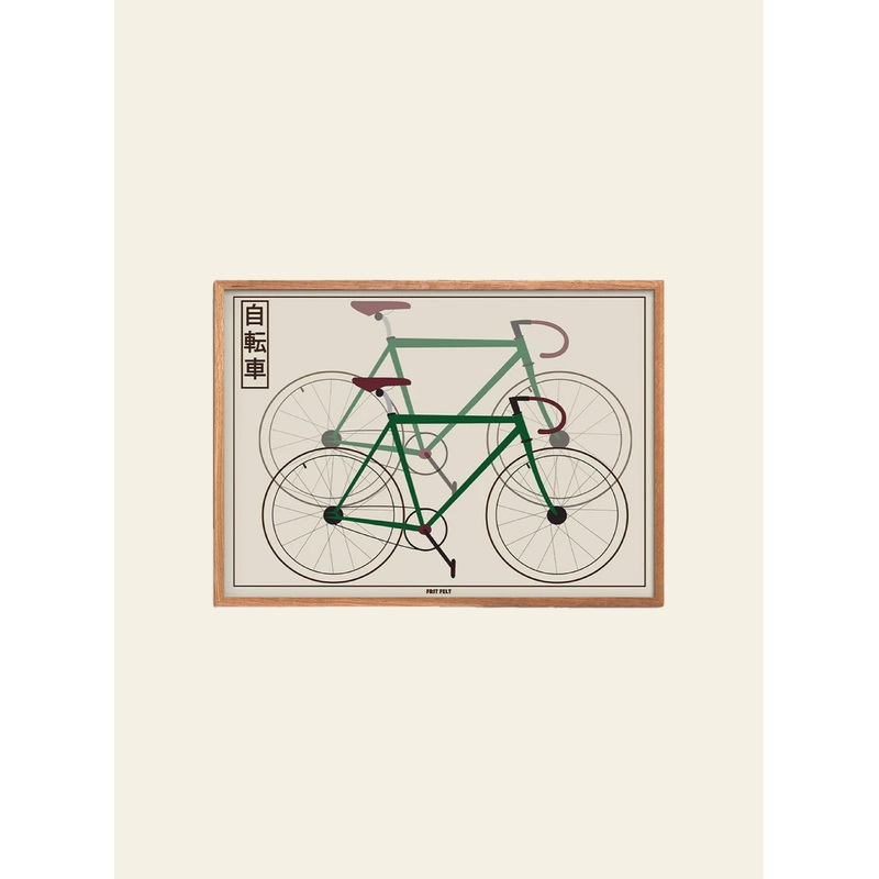 Empty Wall Green Bike Poster (30x40)