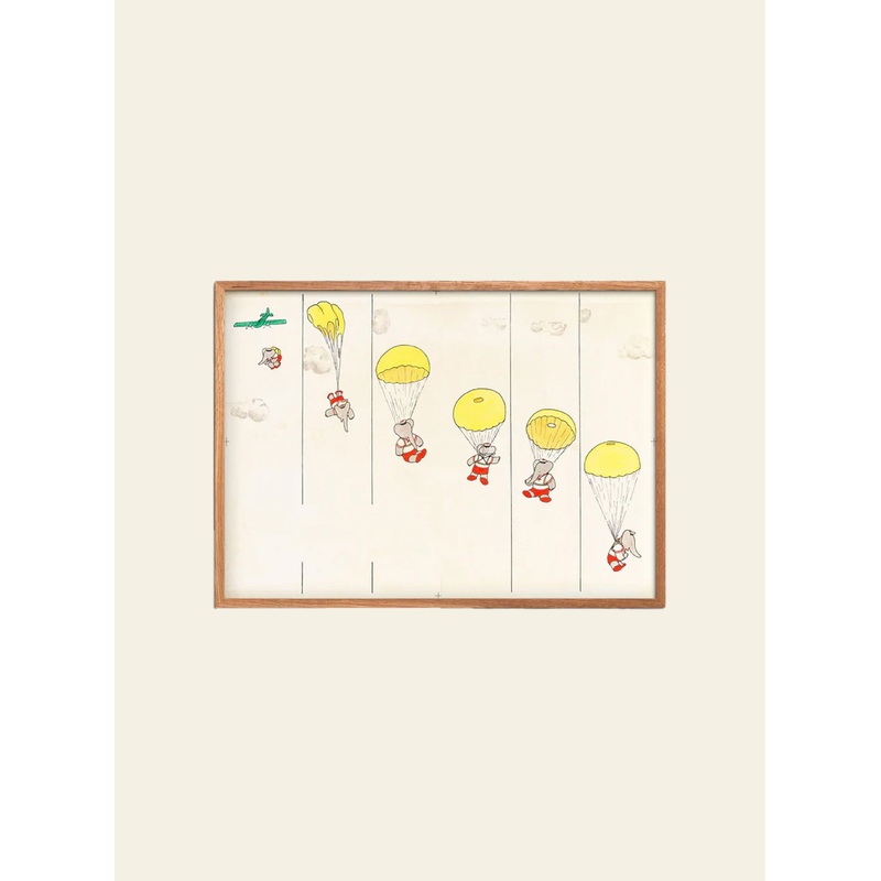 Empty Wall Jean de Brunhoff - Babar Parachute (30x40) - Poster