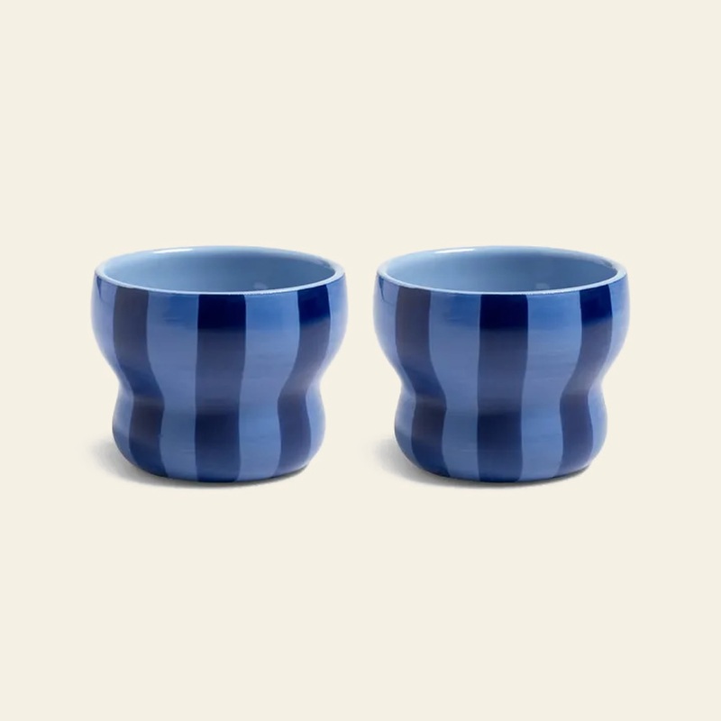 &klevering Circus Mug Large, Set of 2 - Blue