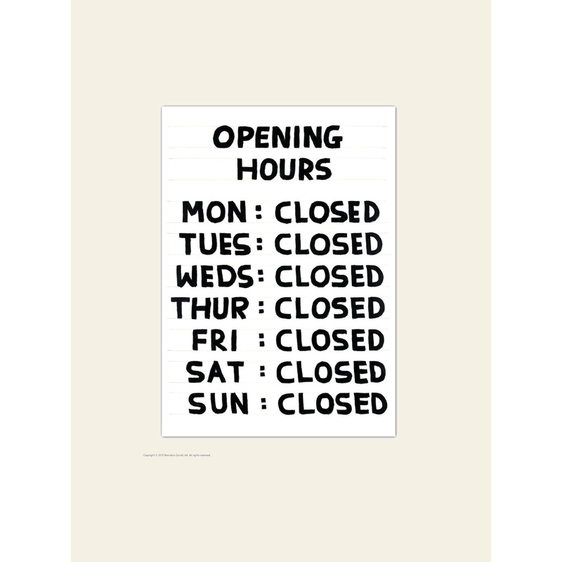 Opening Hours Gift Card (Physical)