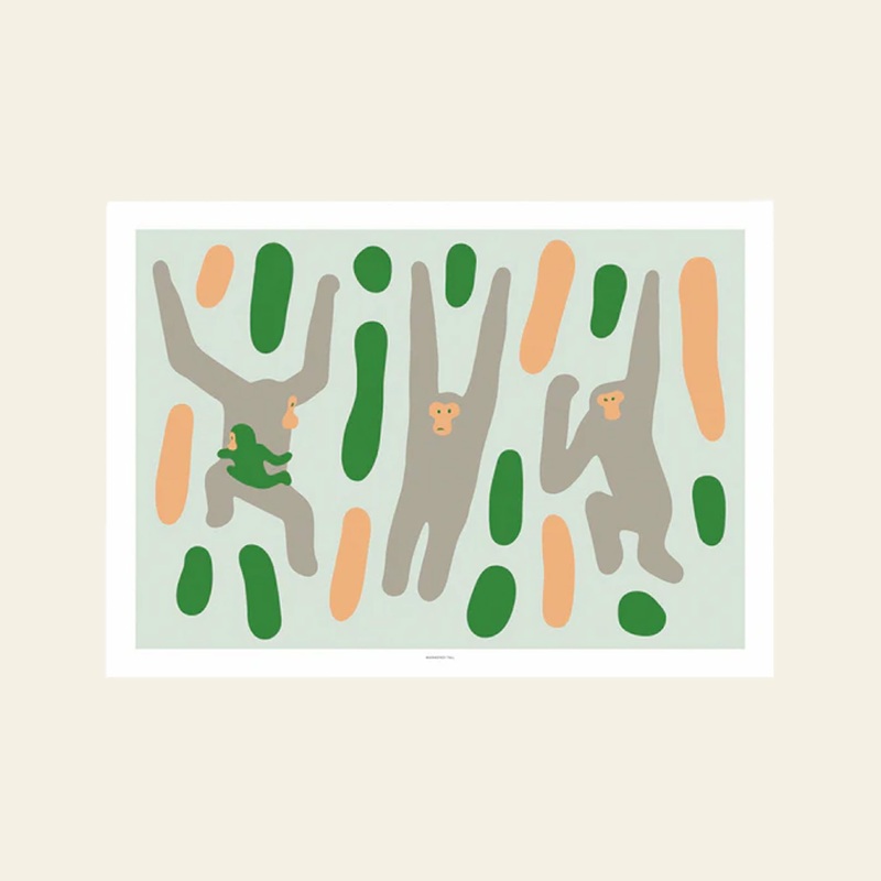 WARMGREY TAIL Monkey Jungle Poster (30x40)