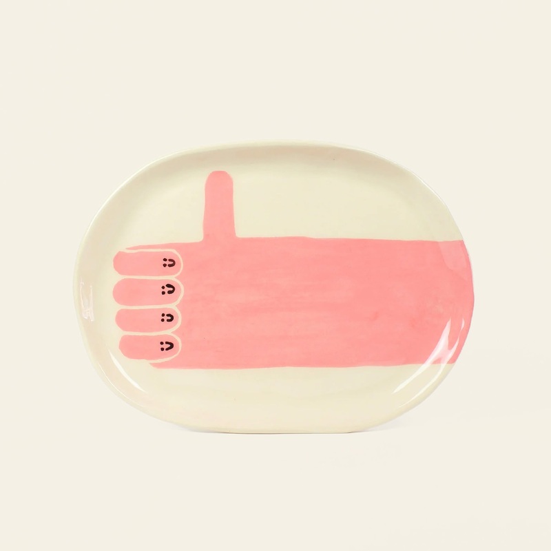 Wobbly Studio Happy Things Plate - Happy Thumb Up