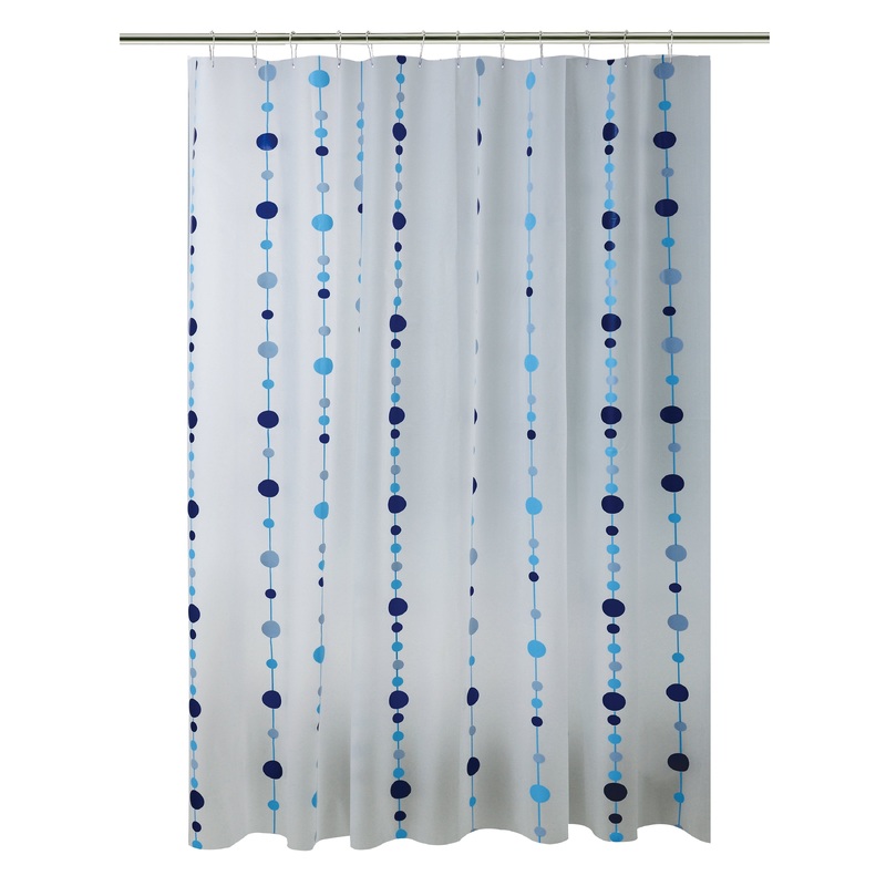 Bath Bliss Shower Curtain in Blue Chandelier Design