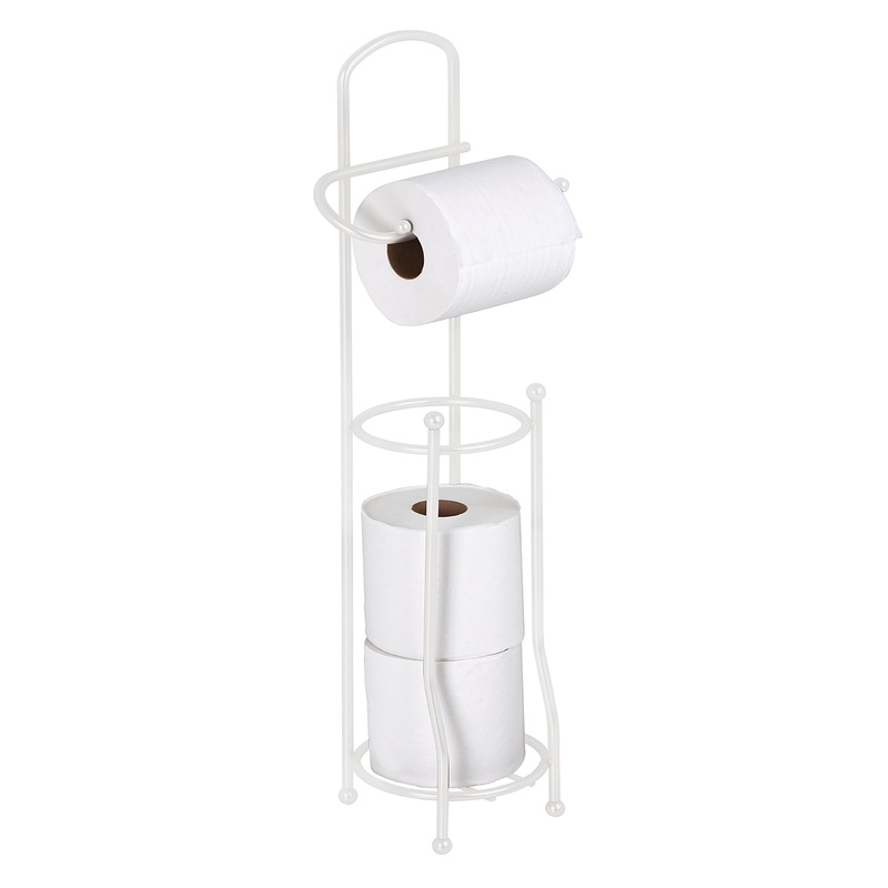 Bath Bliss Toilet Paper Holder and Dispenser in White