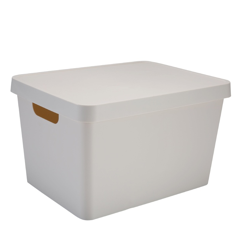 Simplify Large Vinto Storage Box with Lid in Ivory