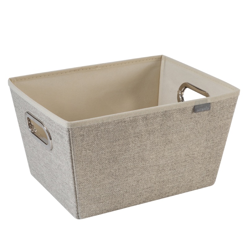 Simplify Medium Grommet Storage Bin in Faux Jute