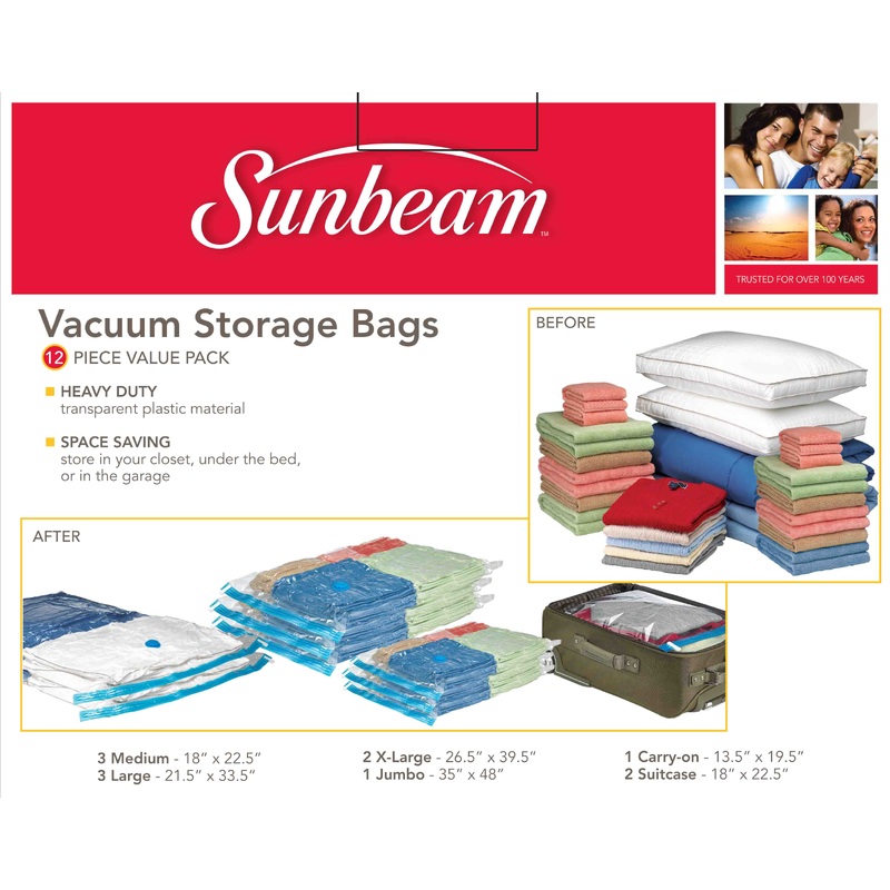 Sunbeam 12 Piece Plastic Vacuum Bag