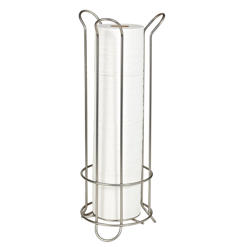 Bath Bliss Elegant Curve Design Toilet Paper Reserve in Satin Nickel