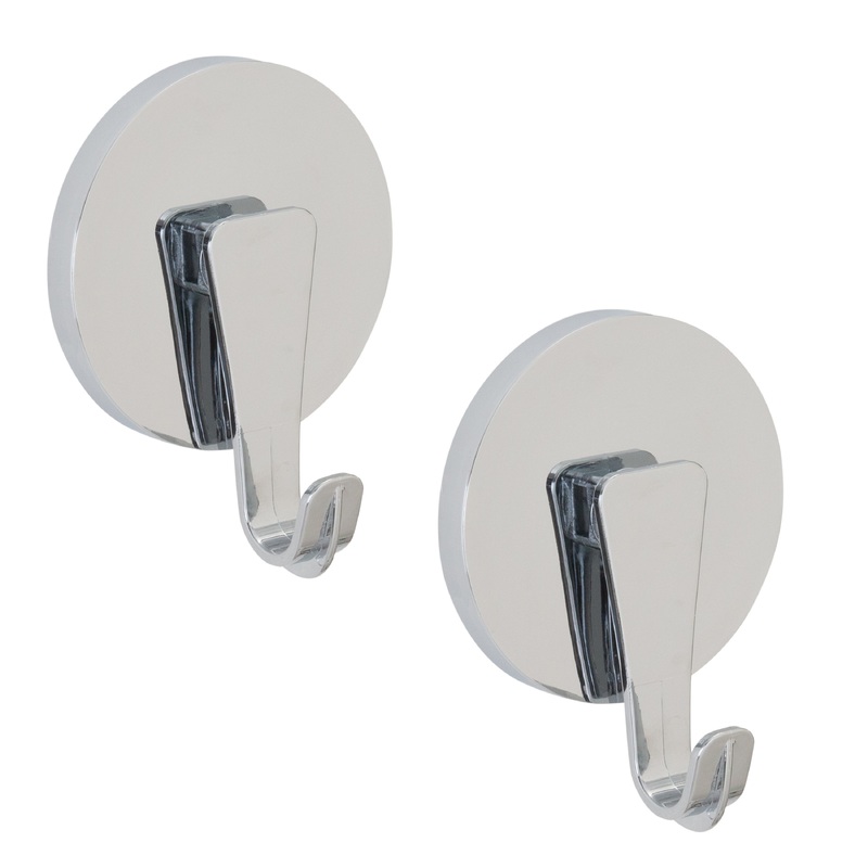 Bath Bliss 2 Pack Gel Suction Power Hooks in Chrome