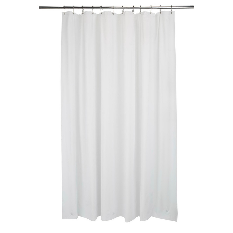 Bath Bliss Extra Long Shower Liner in White