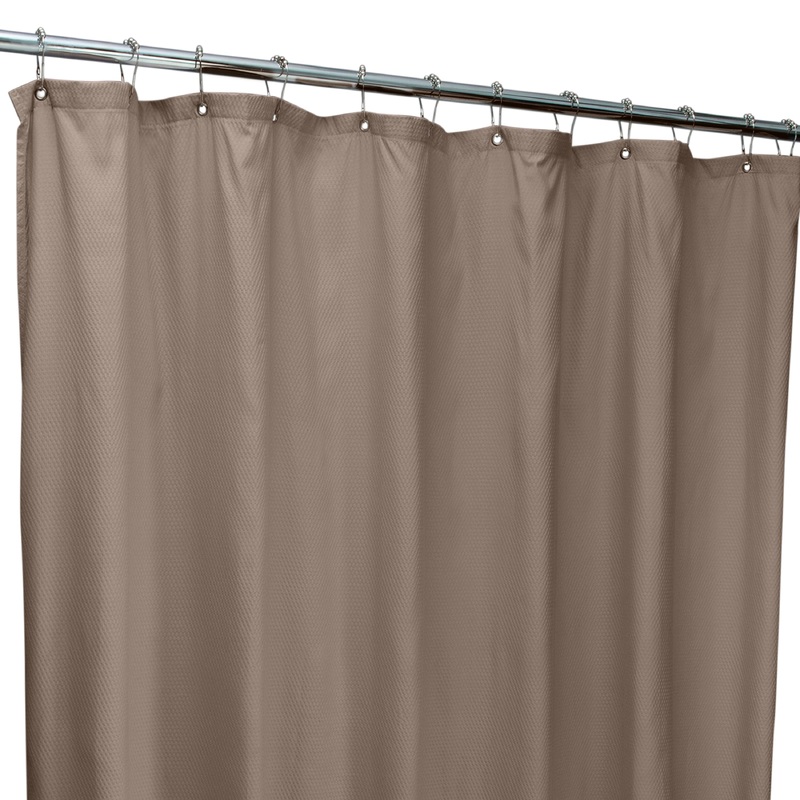 Bath Bliss Microfiber Soft Touch Diamond Design Shower Curtain Liner in Taupe