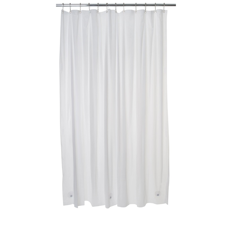 Bath Bliss PEVA Shower Curtain Liner in White
