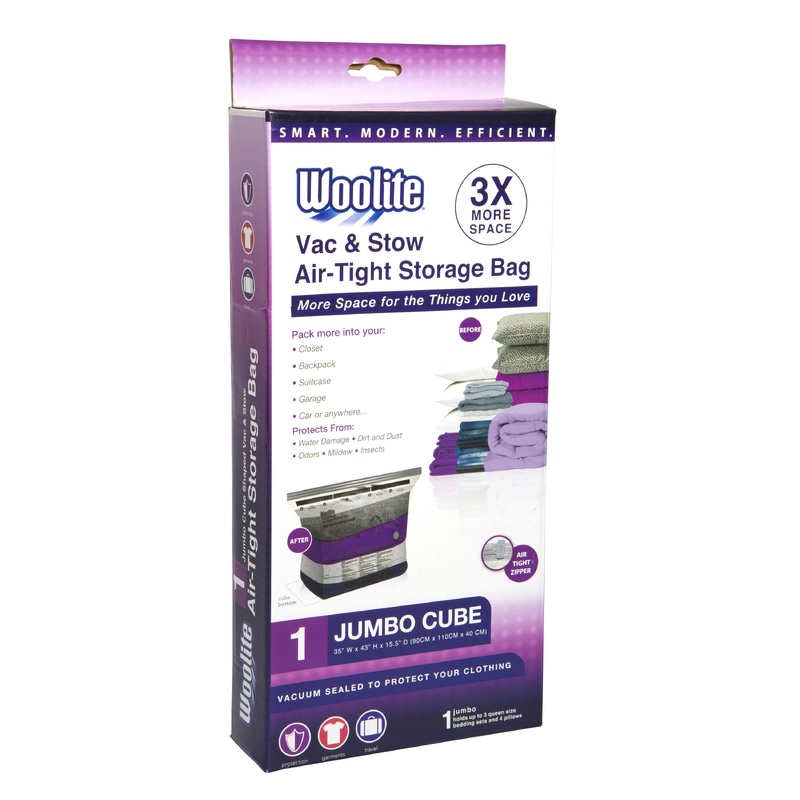 Woolite Air-Tight Jumbo Cube Vacuum Storage Bags