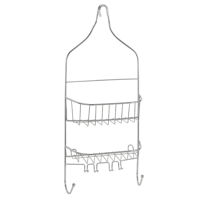 Bath Bliss Contoured Head Design Shower Caddy in Chrome