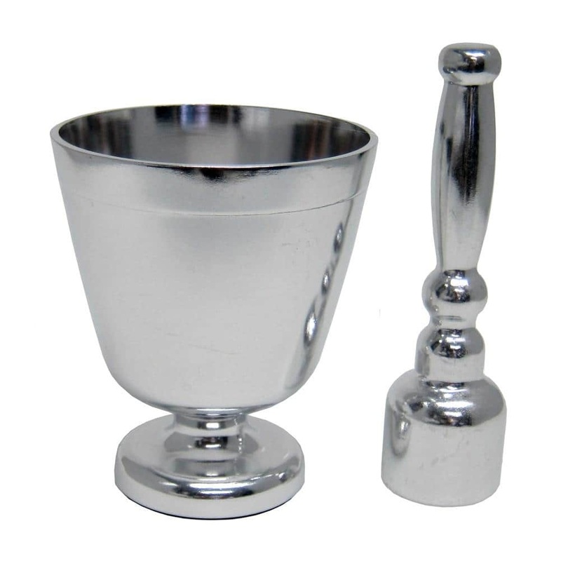 Aluminum Heavy Gauge Non-slip Bottom Mortar And Pestle Set