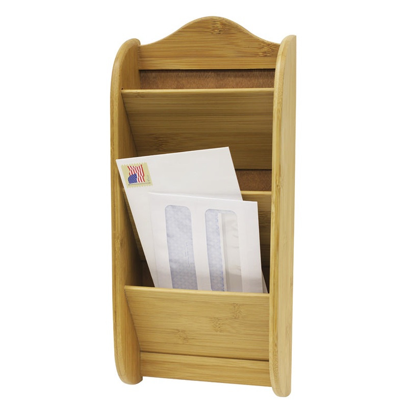 Bamboo 3 Slot Letter Rack - Natural