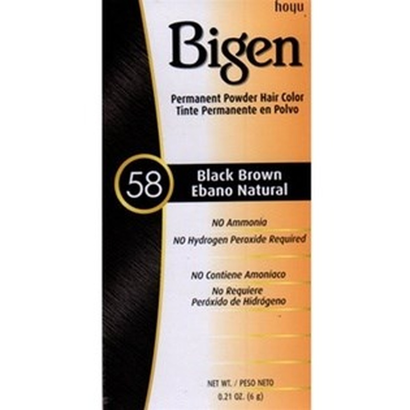 Bigen Permanent Powder Hair Color, 58 Black Brown