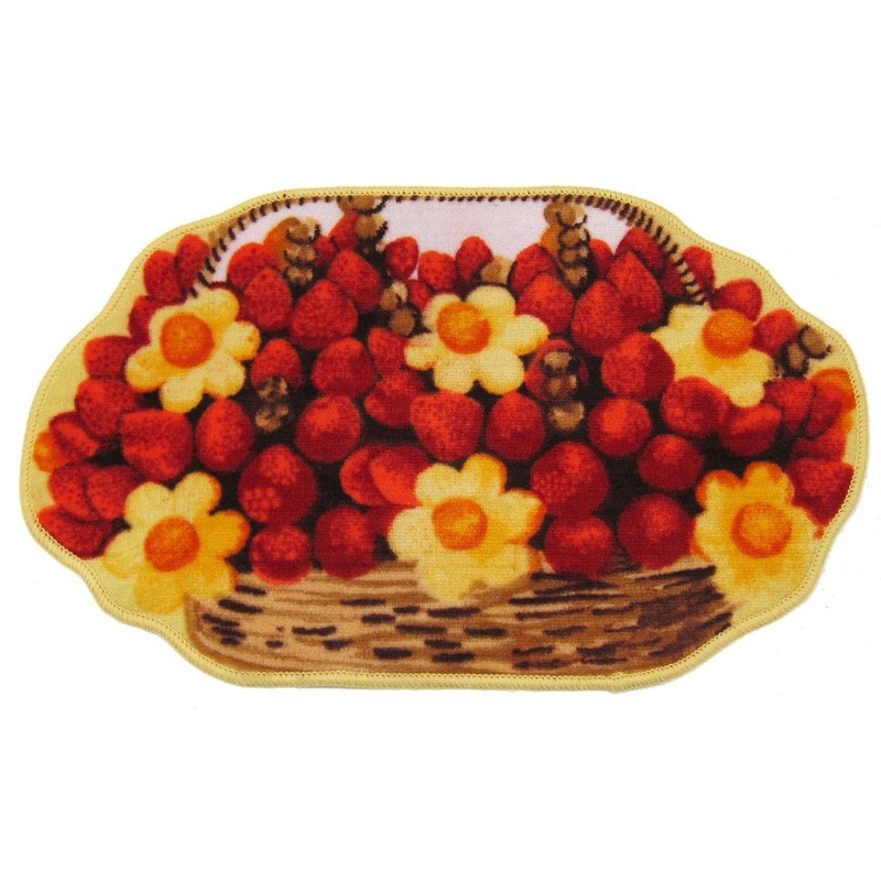 Strawberry Basket Kitchen Mat, 19x31 Inches