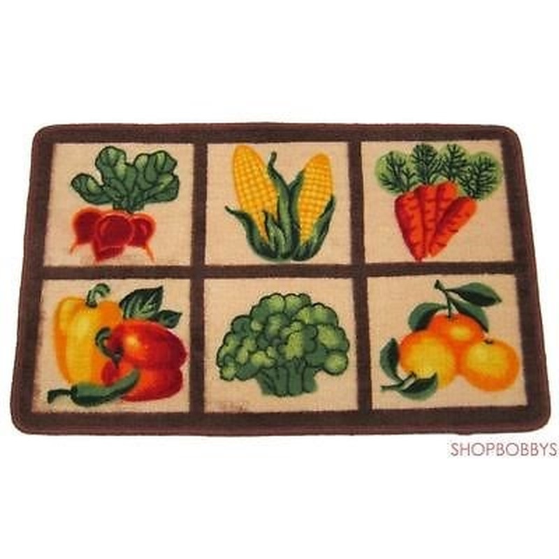 Vegetable Mix Six Square Kitchen Mat - 19x31