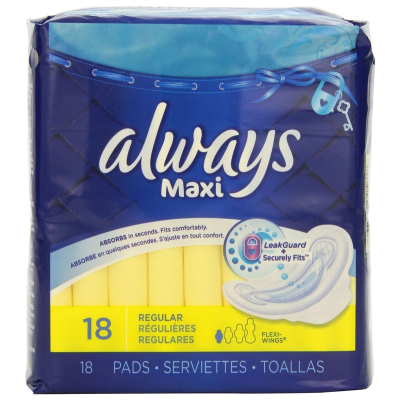Always Maxi Rapid Dry Regular Sanitary Pads With Flexi Wings - 18 Count