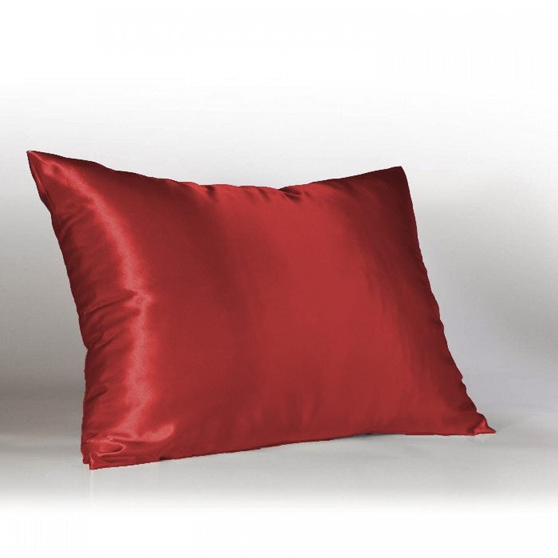 Better Home 100% Satin Zippered Pillow Protector Standard Size Burgundy - 19x25