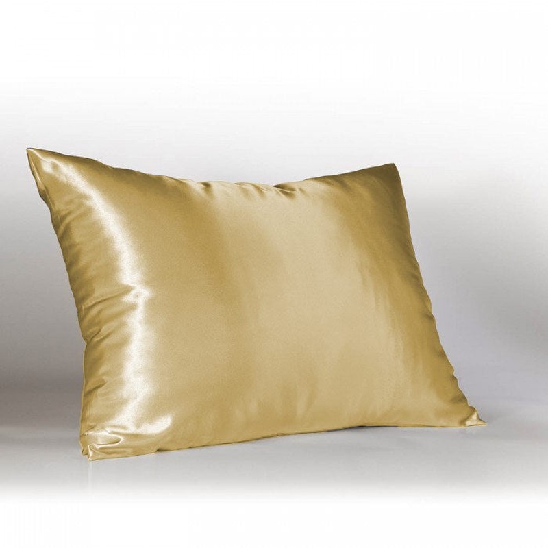 Better Home 100% Satin Zippered Pillow Protector Standard Size Gold - 19x25