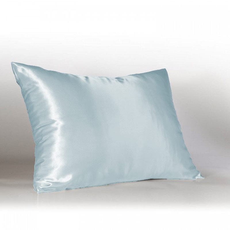 Better Home 100% Satin Zippered Pillow Protector Standard Size Light Blue - 19x25