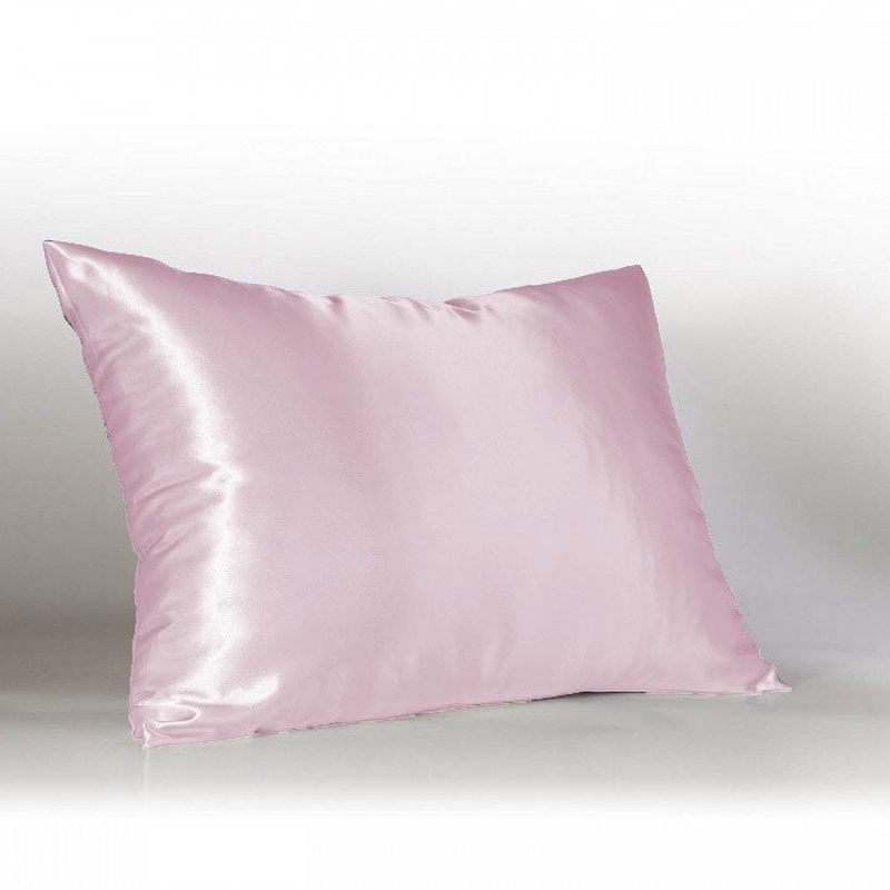 Better Home 100% Satin Zippered Pillow Protector Standard Size Pink - 19x25