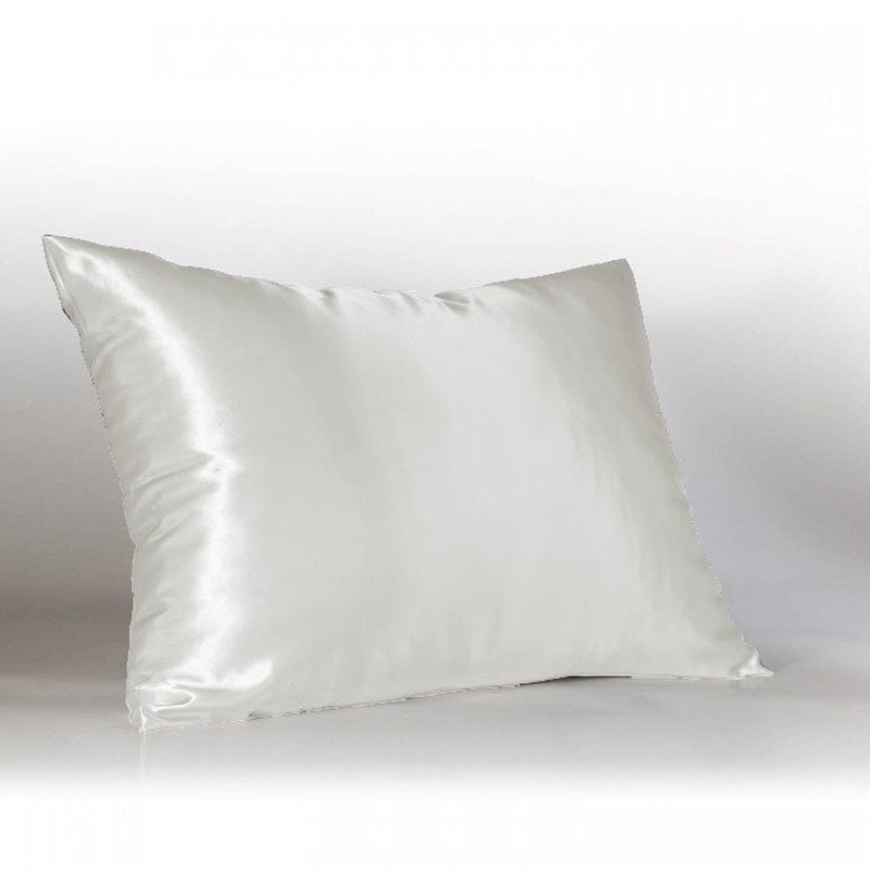 Better Home 100% Satin Zippered Pillow Protector Standard Size White - 19x25