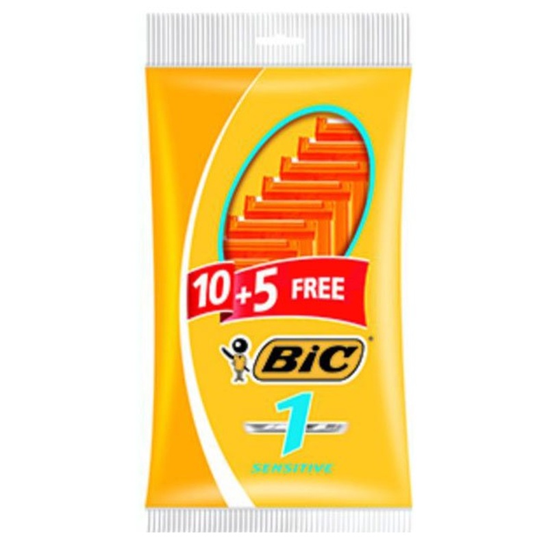 Bic Disposable Razor Shavers Sensitive Single Blade - 15-count