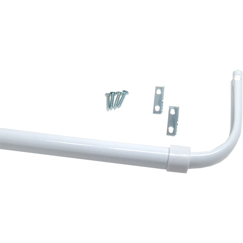 The Classic Touch Heavy Duty Single Curtain Rod, 18-28 Inches, White