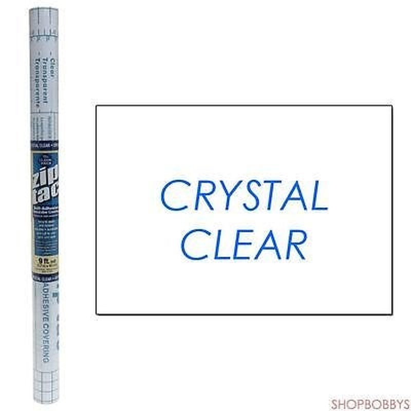 Zip Tac Self-Adhesive Decorative Shelf Liner Crystal Clear - 9 Ft X 18 In