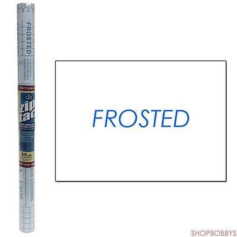 Zip Tac Self-Adhesive Decorative Shelf Liner Frosted Clear - 9 Ft X 18 In