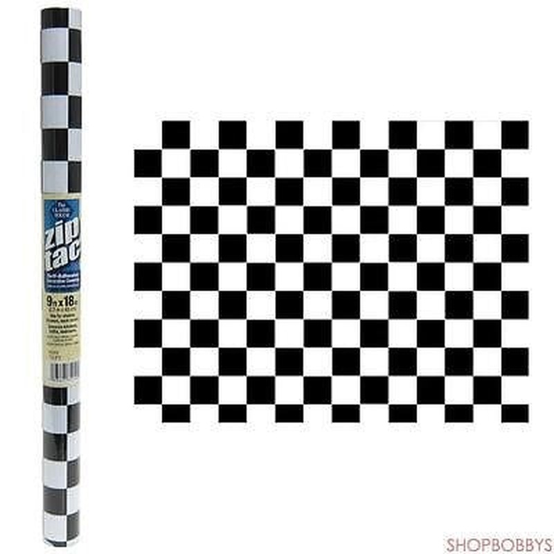 Zip Tac Self-Adhesive Decorative Shelf Liner Tiles - 9 Ft X 18 In