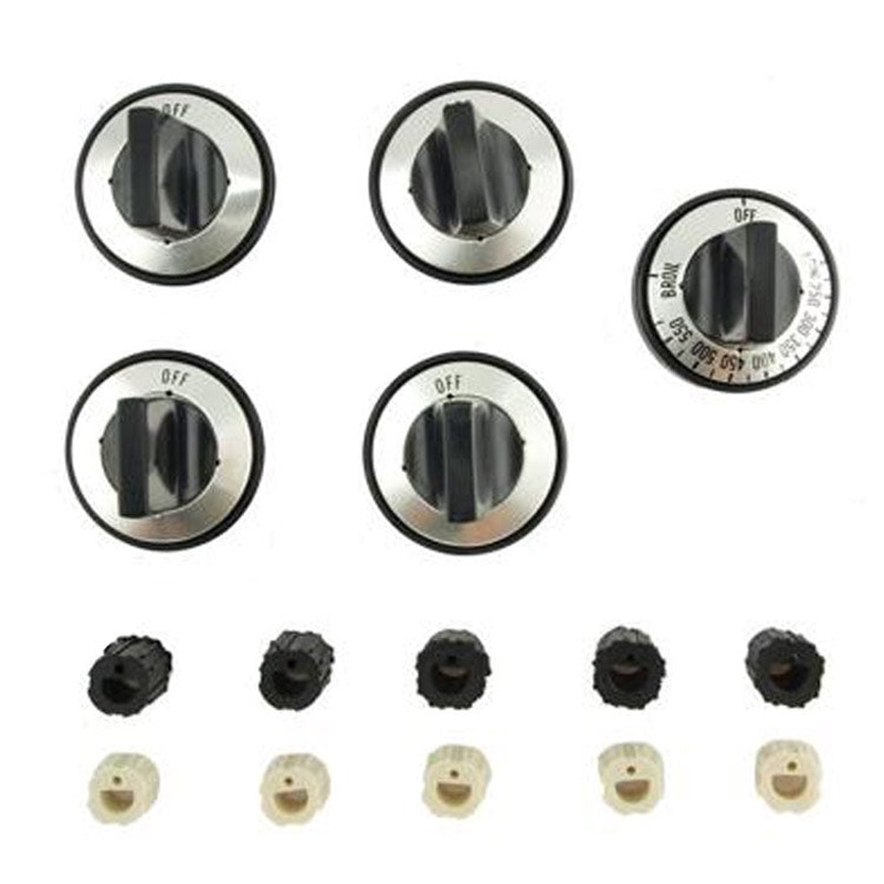 Aqua Plumb Replacement Gas Range Knob Set, Fits Most Brand Names