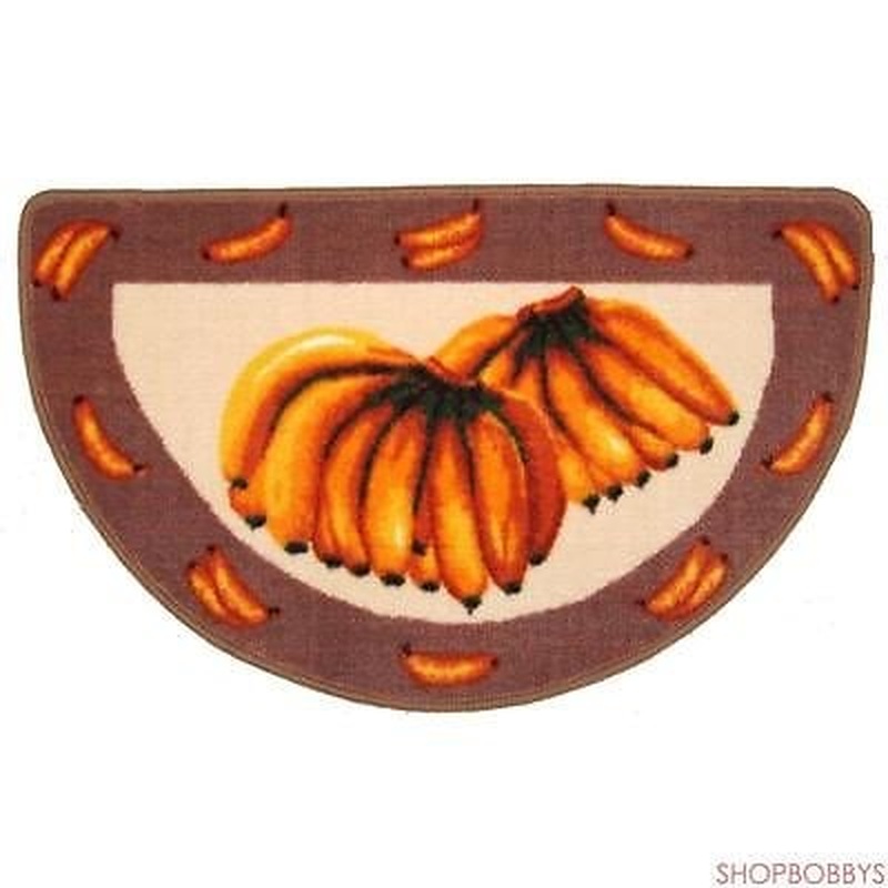 Banana Brunch Printed Skid Resistant Decorative Kitchen Slice Mat, 29x17 Inches