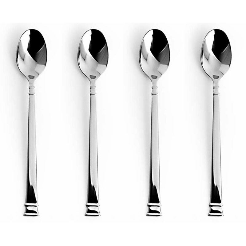 Bentley Stainless Steel Ice Tea Spoon, 4-pieces, 7.25 Inches