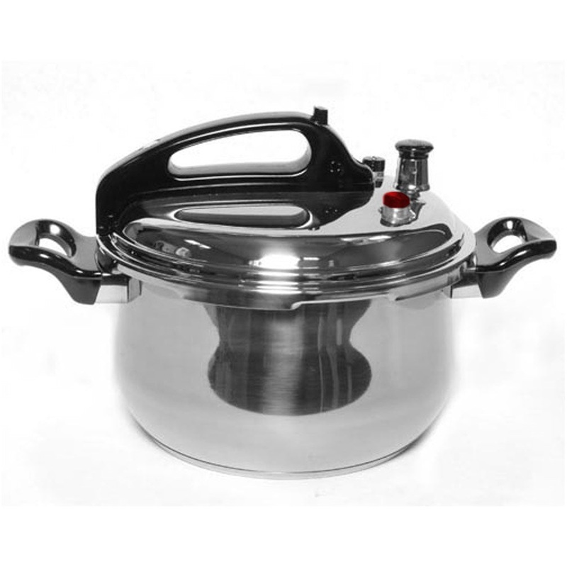 Stainless Steel Pressure Cooker, Silver, 9.5 Quarts