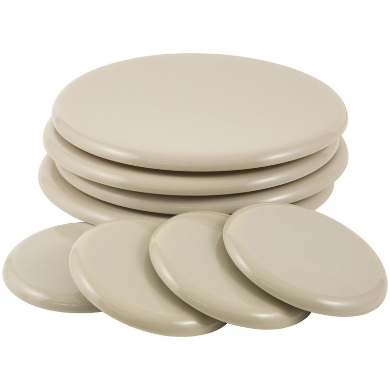 Super Sliders Reusable 8-pack Heavy Furniture Sliders Kit, (4) 3.5" Round & (4) 7" Round