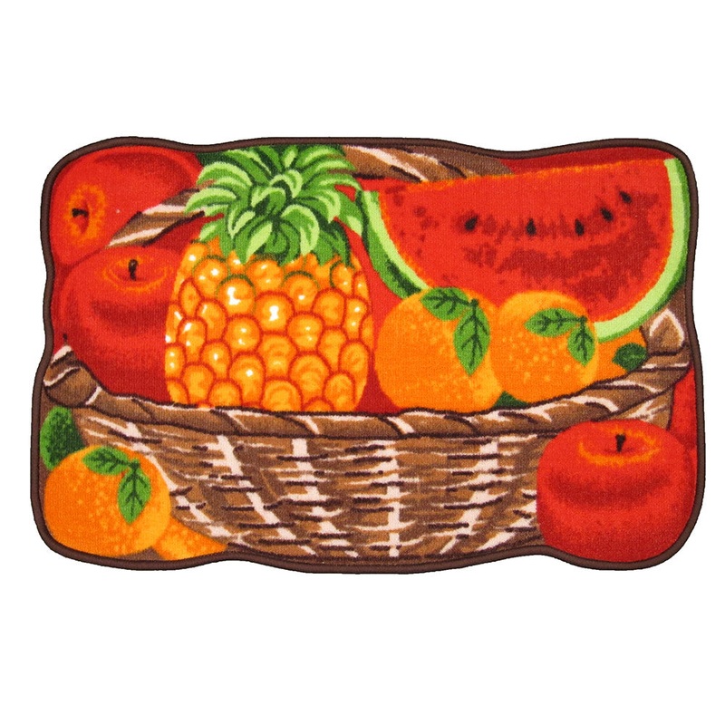Juicy Fruits Printed Non-Slip Kitchen Mat, 18x30 Inches