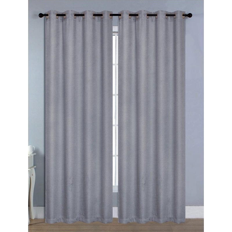 Peyton Blackout Curtain with Foam Backing, Silver, 54x84 Inches