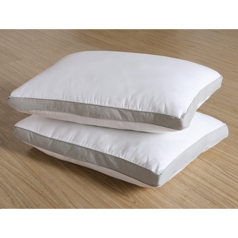 VCNY Home Mia Gusseted Standard Pillow, White, 20x26+2 Inches