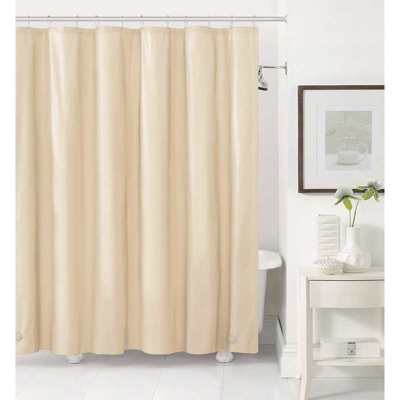 Aqua Block Premium Heavy Weight PEVA Shower Liner, Beige, 72x72 Inches