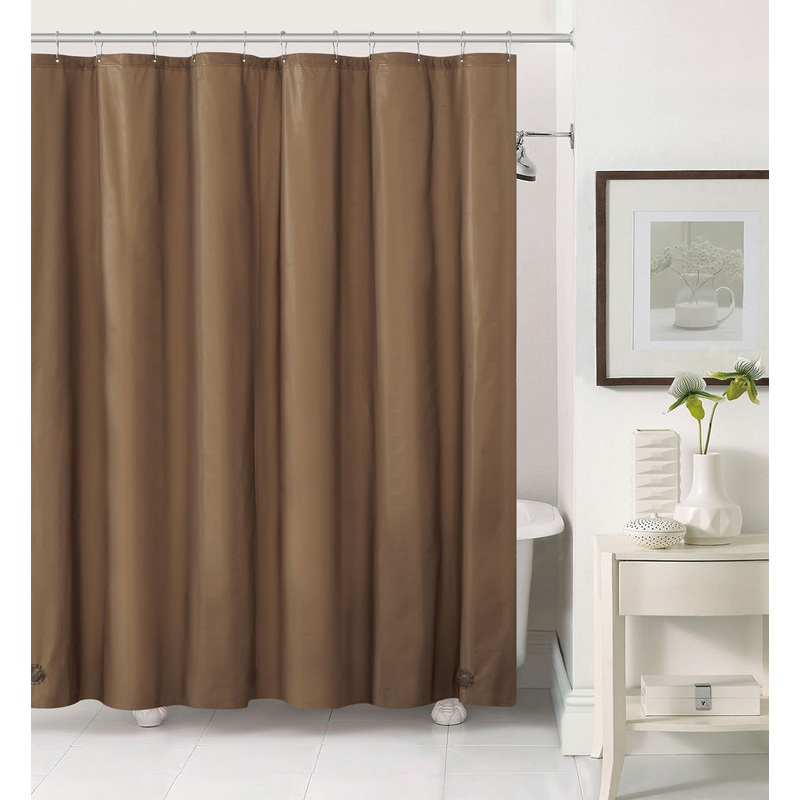 Aqua Block Premium Heavy Weight PEVA Shower Liner, Chocolate, 72x72 Inches