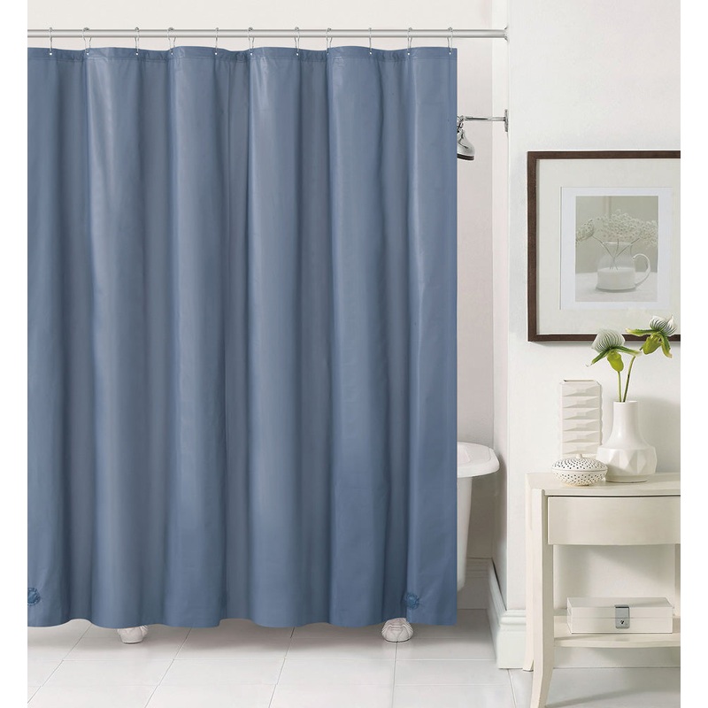 Aqua Block Premium Heavy Weight PEVA Shower Liner, Slate, 72x72 Inches