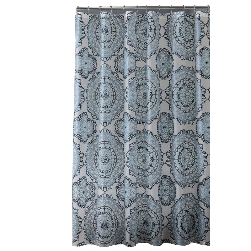 Bath Bliss Preston PEVA Shower Curtain Liner, Blue-Green, 70x72 Inches