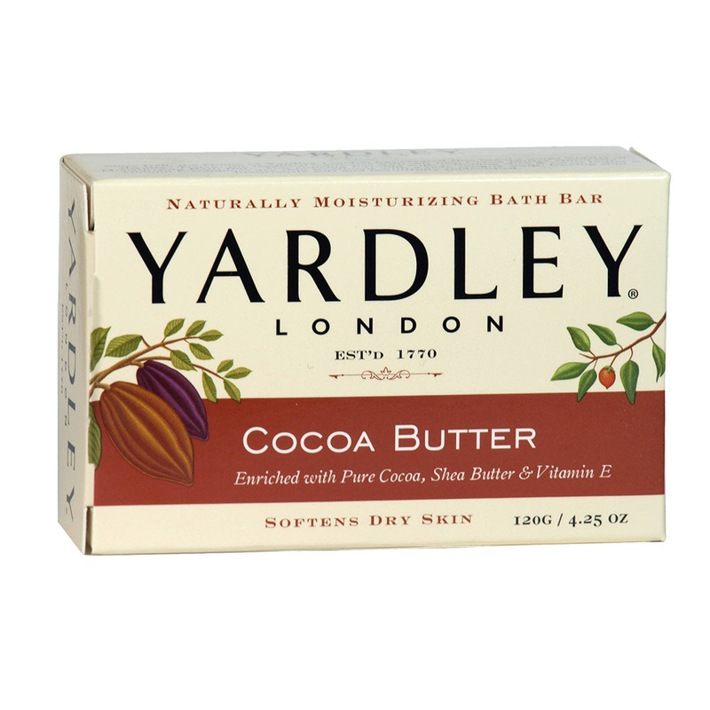 Yardley London Naturally Moisturizing Bar Soap Cocoa Butter, 4.25 Ounces